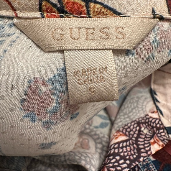 ⭐️ Guess Patchwork Floral Shirt - Red and Cream - Picture 7 of 10